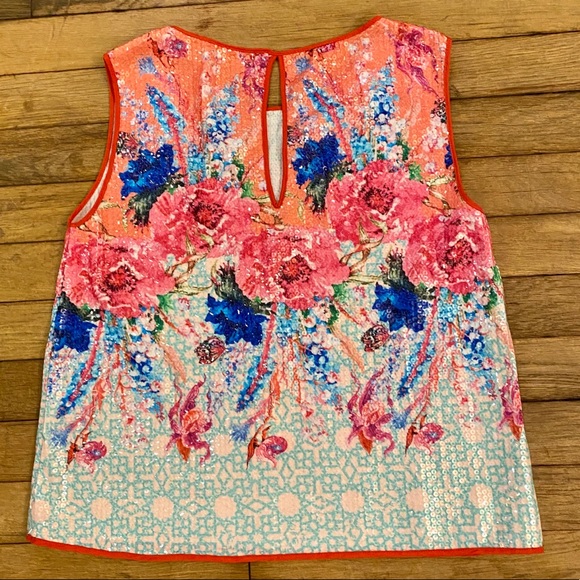 DREAM DAILY (Nordstrom) Sequin Floral Top NWT! - Picture 7 of 9